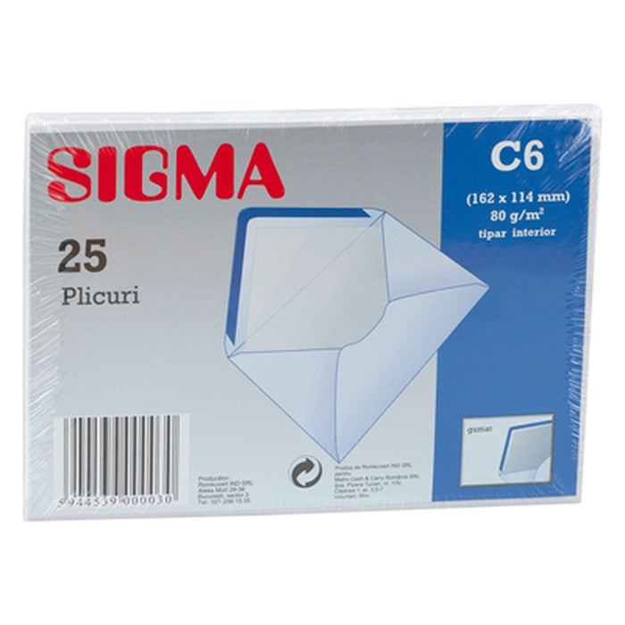 SIGMA Plic C6 Gumat 80G 25 bucati - WALTI WALTI