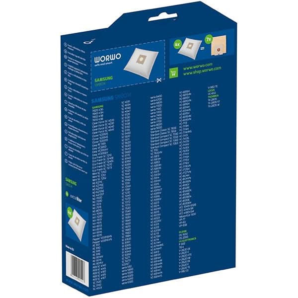 Set saci aspirator WORWO Extra Filter SMB01K, 4 buc WALTI