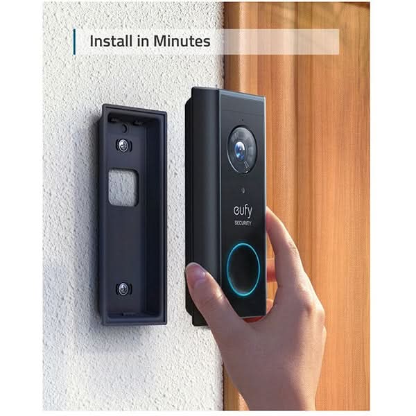 Sonerie video wireless EUFY T82101W1, 2K HD, Wi-Fi, negru WALTI