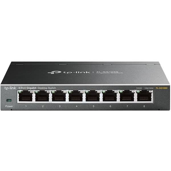 Switch TP-LINK TL-SG108S, 8 porturi Gigabit, negru WALTI