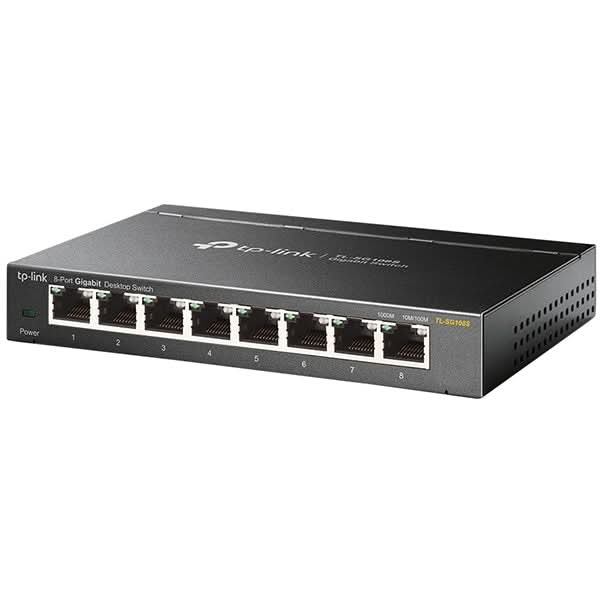 Switch TP-LINK TL-SG108S, 8 porturi Gigabit, negru WALTI