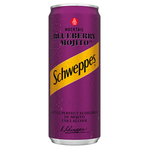 Schweppes Blueberry Mojito Bautura Racoritoare Carbogazoasa Doza SGR 4 x 0,33 L - WALTI WALTI