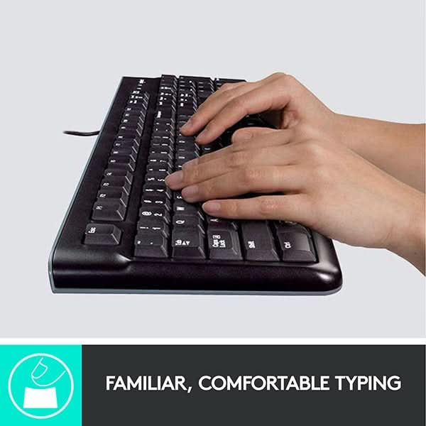 Kit tastatura si mouse cu fir LOGITECH MK120, USB, Layout US INT, negru WALTI