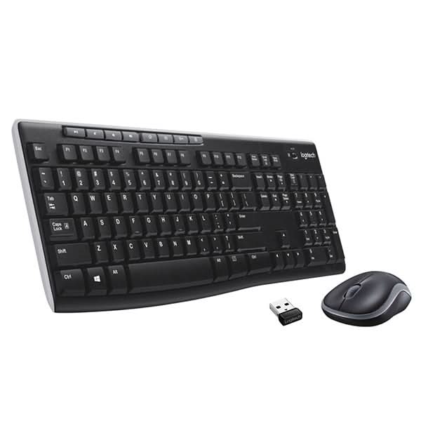 Kit tastatura si mouse Wireless LOGITECH MK270, USB, Layout UK, negru - WALTI WALTI