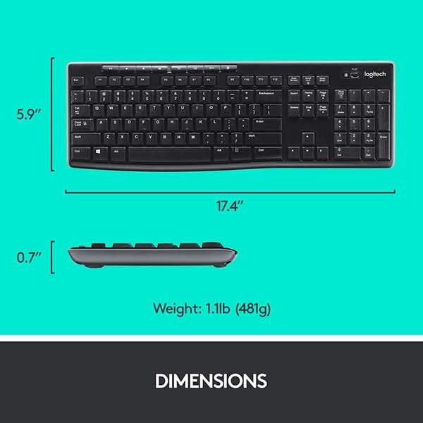 Kit tastatura si mouse Wireless LOGITECH MK270, USB, Layout UK, negru - WALTI WALTI