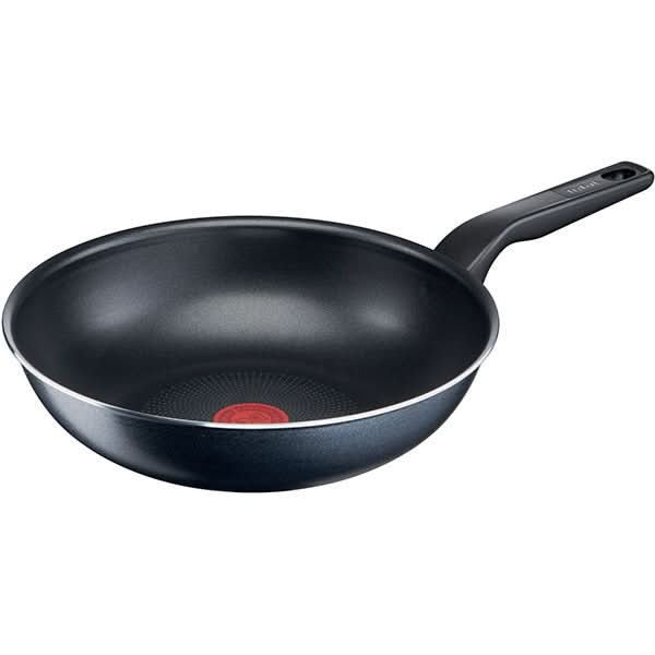 Tigaie Wok TEFAL XL Force C3851953, 28cm, aluminiu, Thermo Signal, negru WALTI