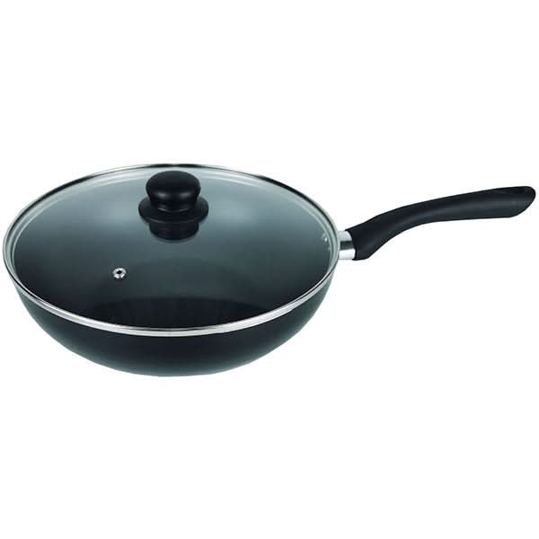 Tigaie Wok non-stick MYRIA MY4419, 28cm, aliaj aluminiu, negru WALTI