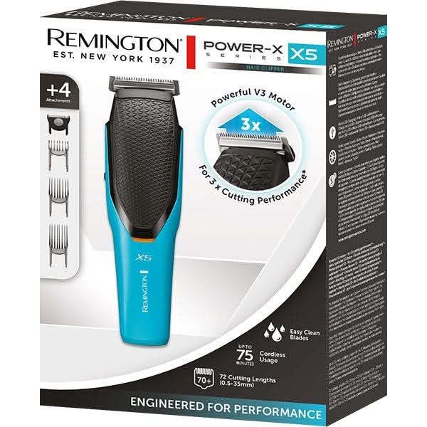 Aparat de tuns REMINGTON HC5000, acumulator, 75 min autonomie, albastru WALTI