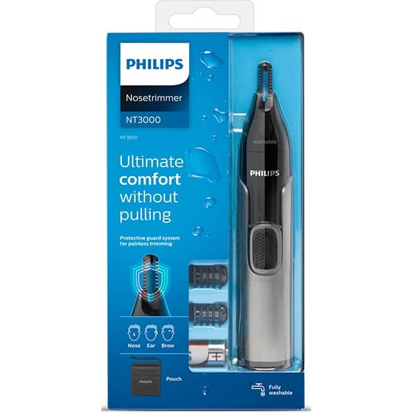 Trimmer nas / urechi / sprancene PHILIPS NT3650/16, baterie, gri WALTI