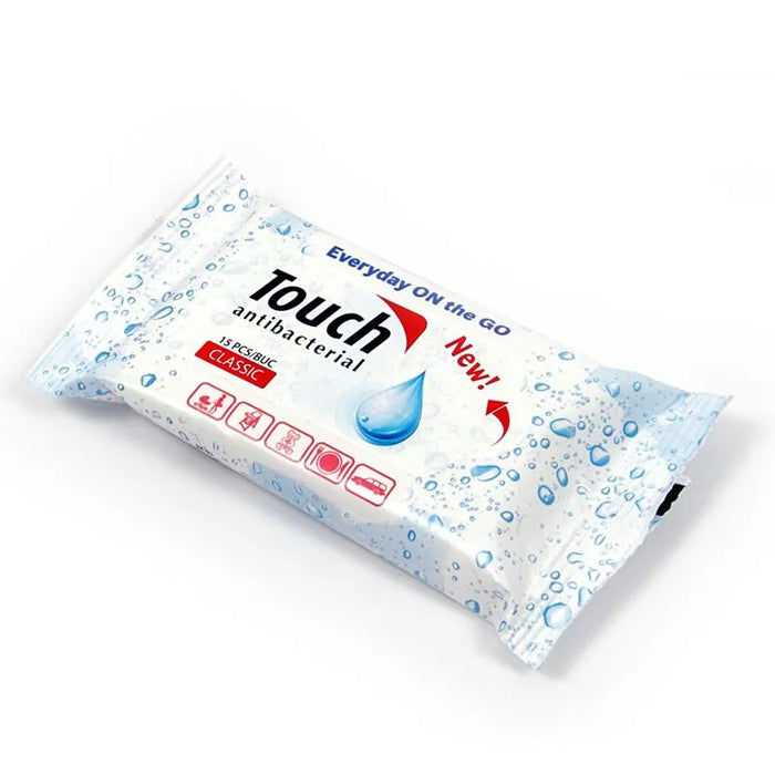 TOUCH Servetele Umede Antibacteriene Clasic 15 bucati - WALTI WALTI