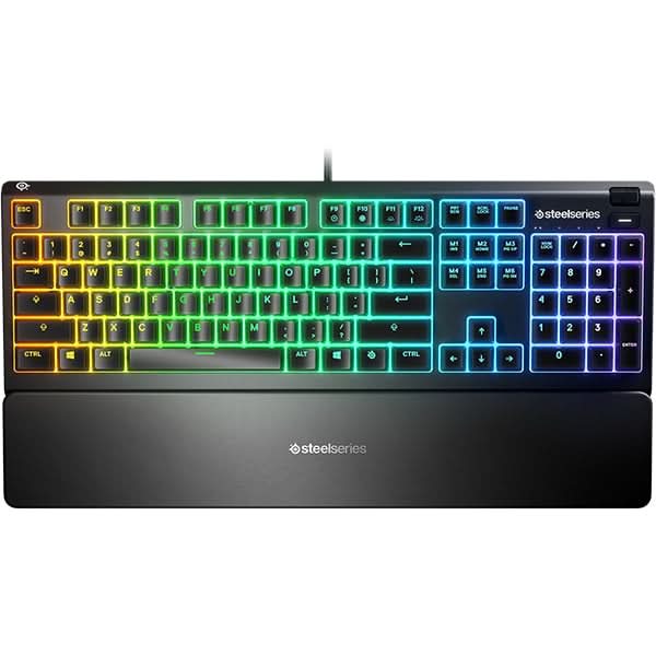 Tastatura Gaming STEELSERIES Apex 3, Whisper-Quiet Switch, USB, negru - WALTI WALTI