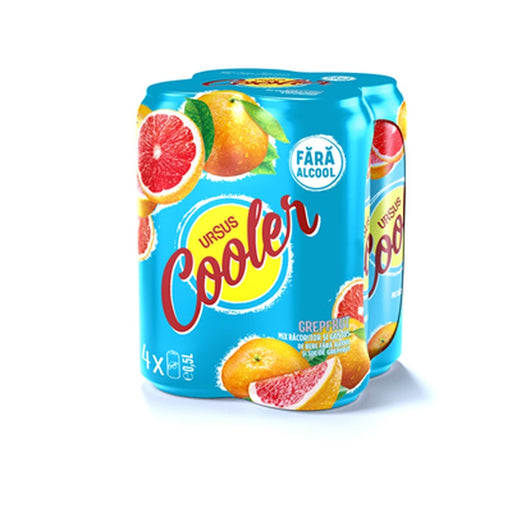URSUS Cooler Grapefruit 0% SGR 4 x 0,5 L - WALTI WALTI