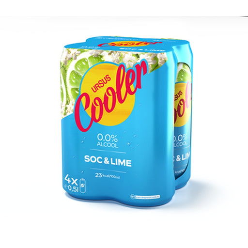 URSUS Cooler Soc si Lime 0% Doza SGR 4 x 0,5 L - WALTI WALTI