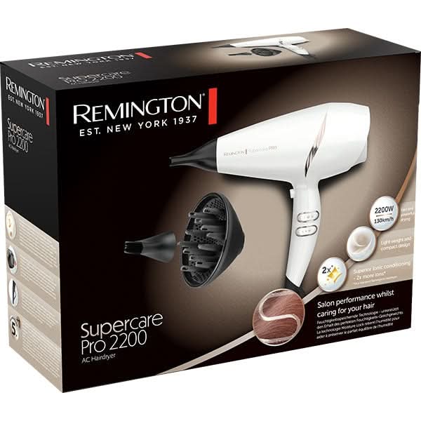 Uscator de par REMINGTON AC7200W, 2200W, 2 viteze, 3 trepte temperatura, alb WALTI