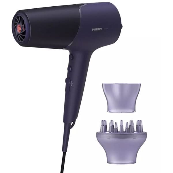 Uscator de par PHILIPS Seria 5000 BHD514/00 ThermoShield, 2300W, 2 viteze, 3 trepte de caldura, mov WALTI