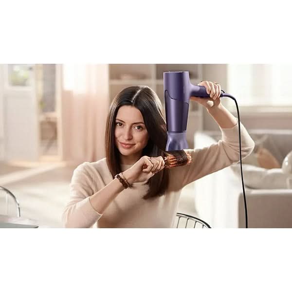 Uscator de par PHILIPS Seria 5000 BHD514/00 ThermoShield, 2300W, 2 viteze, 3 trepte de caldura, mov WALTI