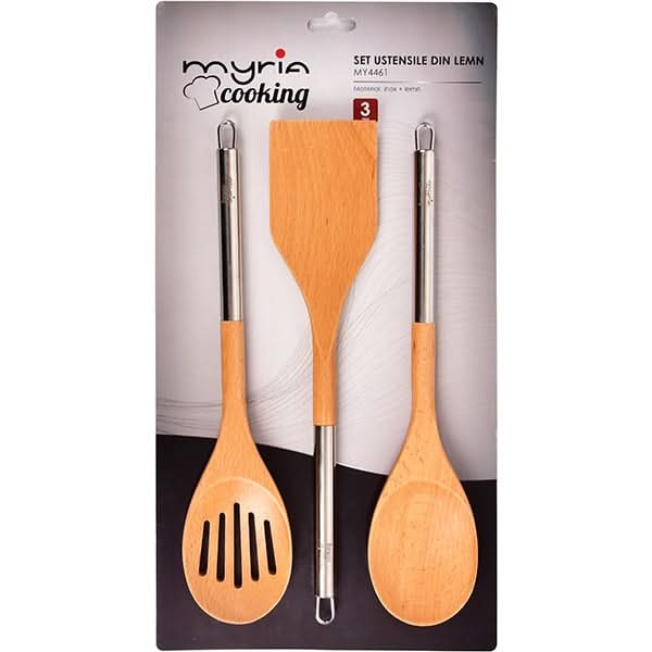 Set ustensile bucatarie MYRIA MY4461, 3 piese, lemn, maro WALTI