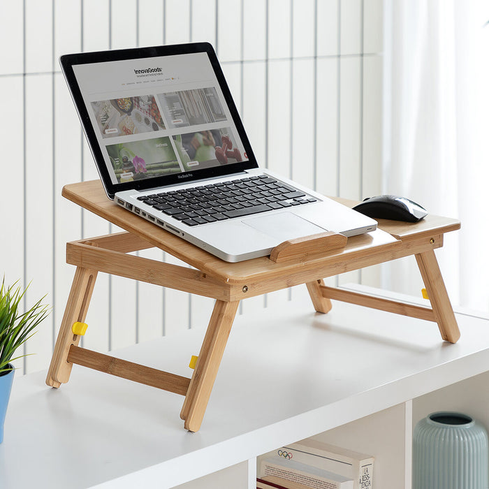 Masă pliantă auxiliară din bambus Lapwood InnovaGoods - WALTI WALTI