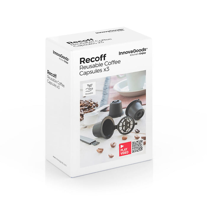 Set de 3 capsule de cafea reutilizabile Recoff InnovaGoods - WALTI WALTI