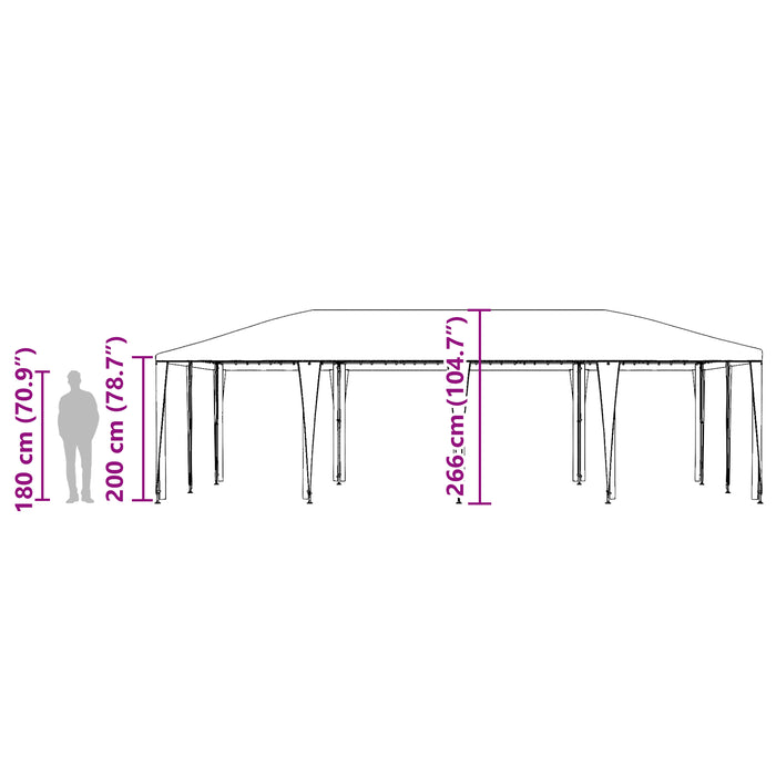 Cort de Petrecere Alb 8x4 m PE - WALTI WALTI