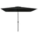 Umbrelă de Soare de Exterior cu Stâlp Metalic 300x200 cm Negru - WALTI WALTI