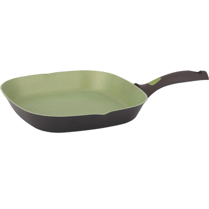 Tigaie grill AMERCOOK Avocado AC0108408.28, 28 cm, aluminiu forjat, negru-verde WALTI