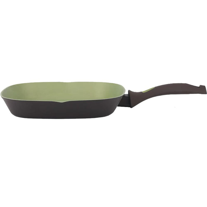 Tigaie grill AMERCOOK Avocado AC0108408.28, 28 cm, aluminiu forjat, negru-verde WALTI