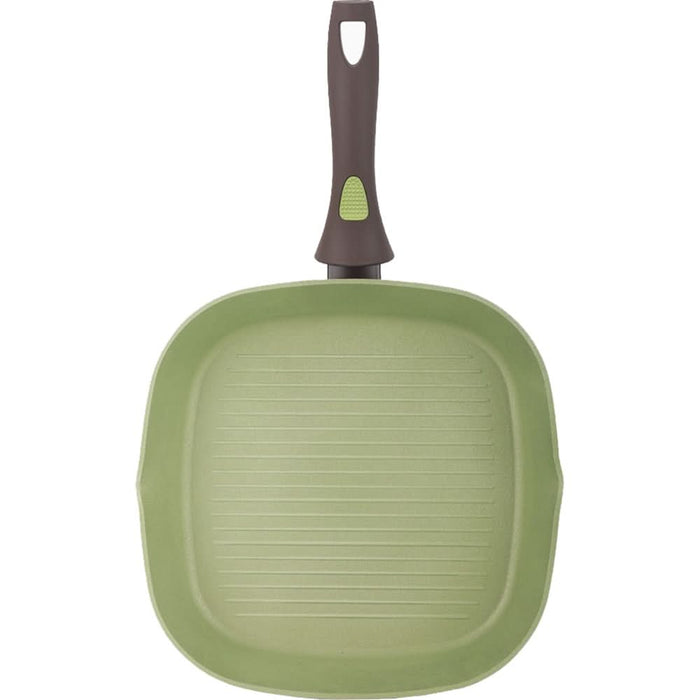 Tigaie grill AMERCOOK Avocado AC0108408.28, 28 cm, aluminiu forjat, negru-verde WALTI