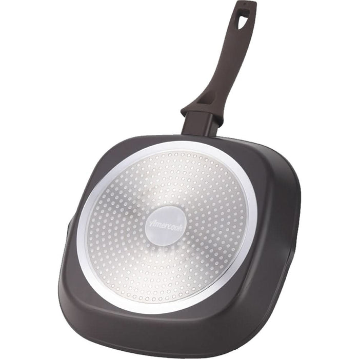 Tigaie grill AMERCOOK Avocado AC0108408.28, 28 cm, aluminiu forjat, negru-verde WALTI