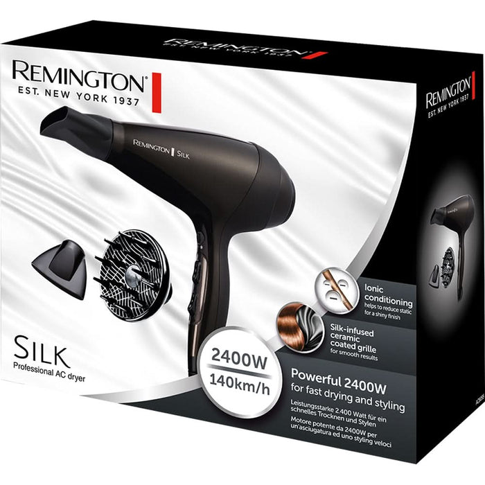 Uscator de par REMINGTON AC Silk AC9095, 2400W, negru WALTI