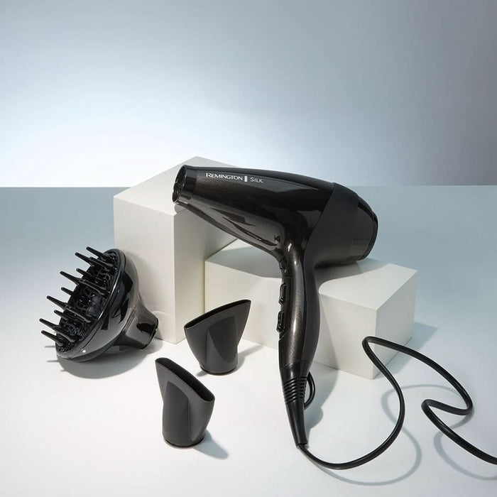 Uscator de par REMINGTON AC Silk AC9095, 2400W, negru WALTI