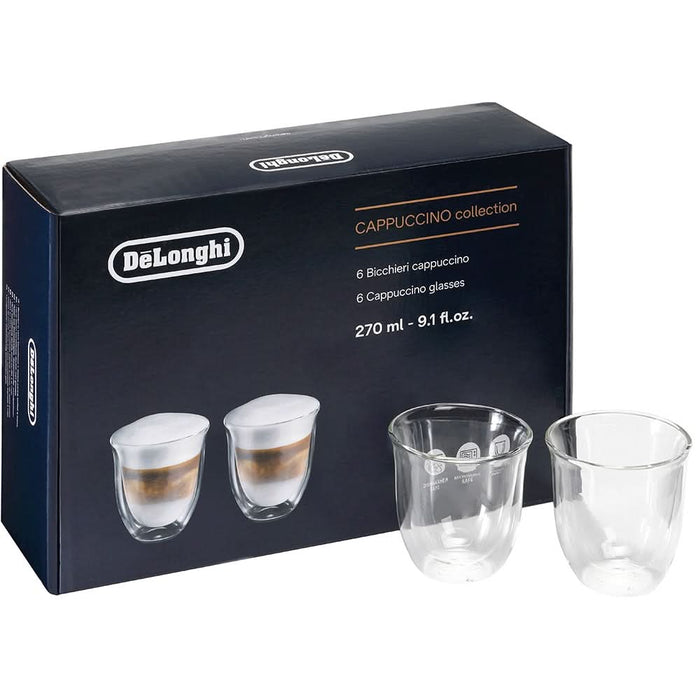 Set pahare cafea DELONGHI CAPUCCINO6, 6 piese, 270 ml, sticla WALTI