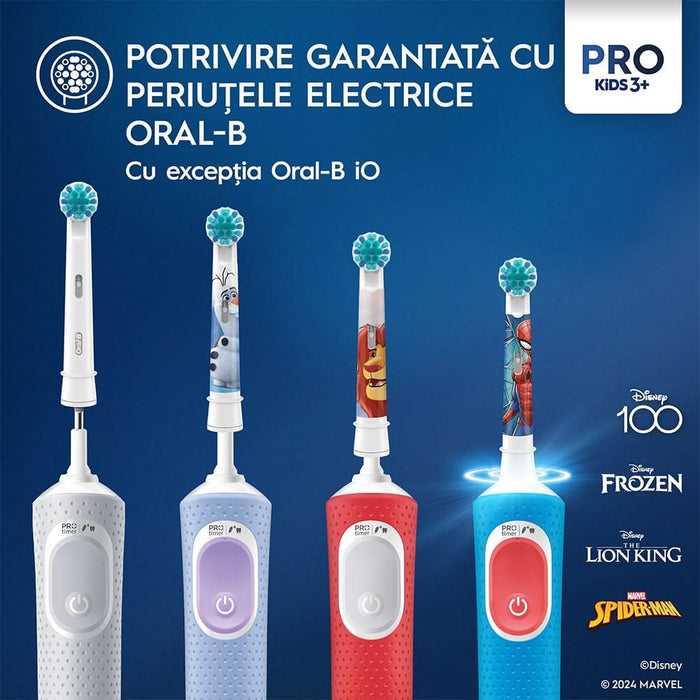 Rezerve periuta de dinti electrica pentru copii ORAL-B Pro Kids Spiderman, 4buc WALTI