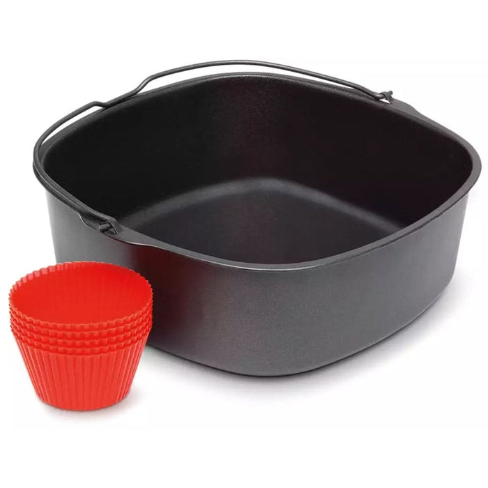 Set de accesorii friteuza PHILIPS Airfryer Compact HD9925/01, negru-rosu WALTI