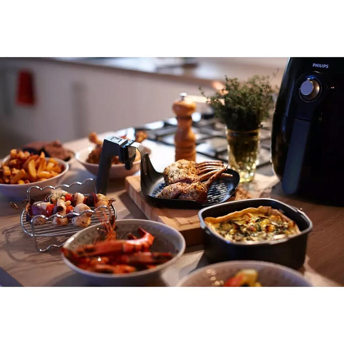 Set de accesorii friteuza PHILIPS Airfryer Compact HD9925/01, negru-rosu WALTI