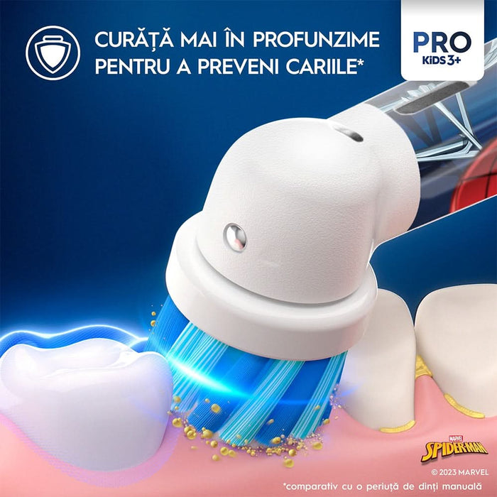 Rezerve periuta de dinti electrica pentru copii ORAL-B Pro Kids Spiderman, 4buc WALTI