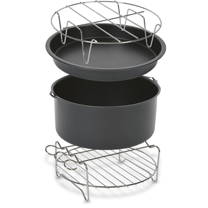 Set accesorii friteuza cu aer cald TEFAL XA112010, 4 buc, negru-argintiu WALTI