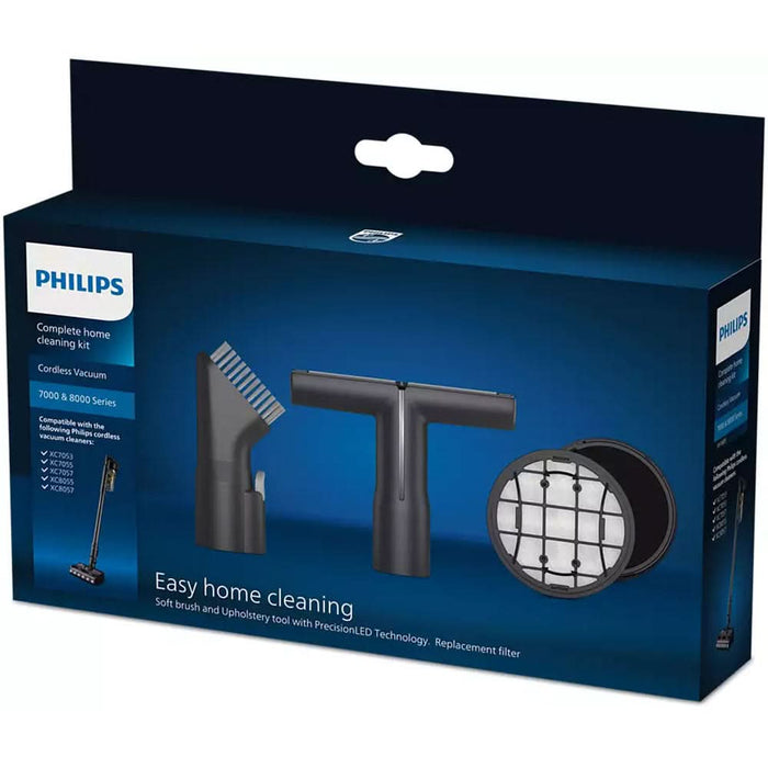 Kit filtre aspirator PHILIPS XV1685/01: Perie moale + Instrument tapiterie + Filtru admisie + Filtru burete WALTI