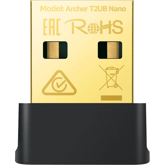 Adaptor nano USB Wireless TP-LINK Archer T2UB Nano AC600, Dual-Band 200 + 433 Mbps, v4.2, negru WALTI