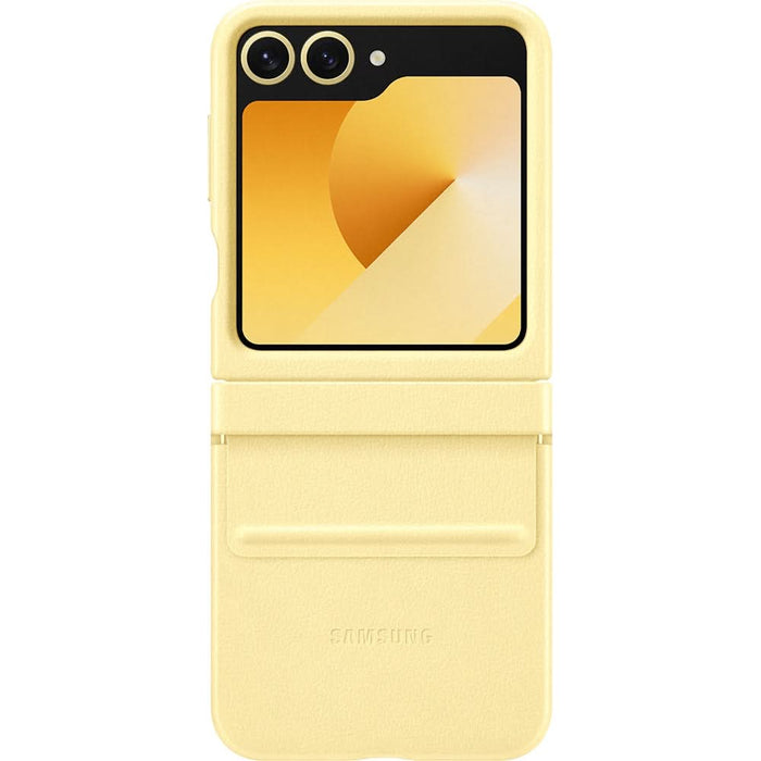 Husa telefon SAMSUNG Flap Eco-Leather Case pentru Galaxy Z Flip6, EF-VF741PYEGWW, Galben - WALTI WALTI