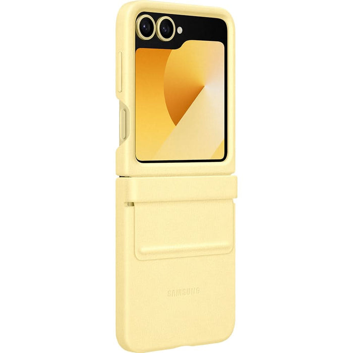 Husa telefon SAMSUNG Flap Eco-Leather Case pentru Galaxy Z Flip6, EF-VF741PYEGWW, Galben - WALTI WALTI