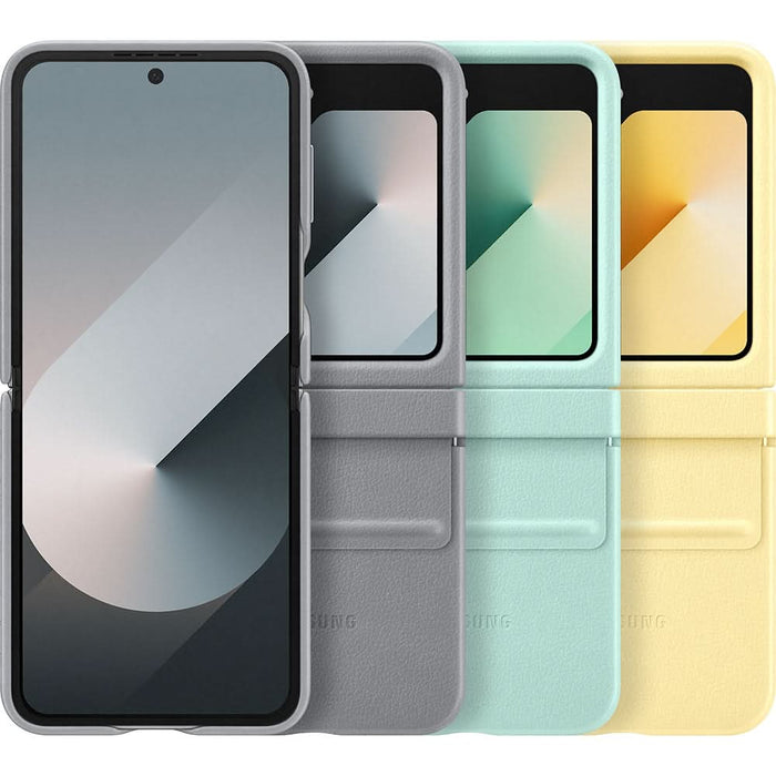 Husa telefon SAMSUNG Flap Eco-Leather Case pentru Galaxy Z Flip6, EF-VF741PYEGWW, Galben - WALTI WALTI