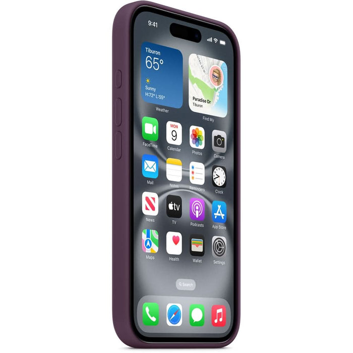 Husa telefon APPLE iPhone 16 Silicone Case cu MagSafe - Plum, MYY43ZM/A WALTI