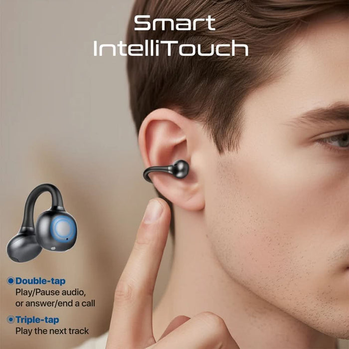 Casti PROMATE AirClip-Pro, True wireless, Bluetooth, Open-ear, Microfon, negru WALTI