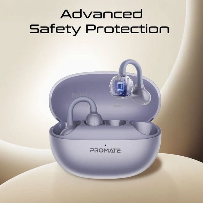 Casti PROMATE AirClip-Pro, True wireless, Bluetooth, Open-ear, Microfon, violet WALTI