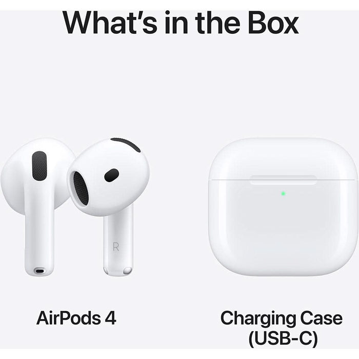 Casti APPLE AirPods 4, True Wireless, Bluetooth, In-Ear, Microfon, Carcasa Incarcare USB-C, alb WALTI