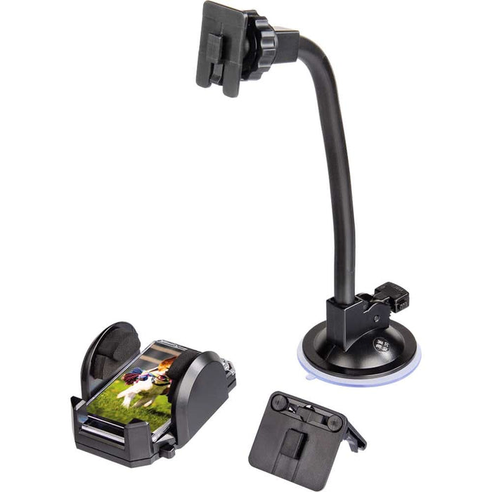 Suport auto universal HAMA Multi 2in1 201521, parbriz/ventilatie, negru WALTI