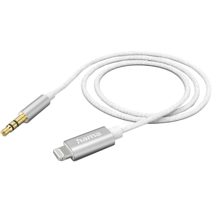 Cablu audio HAMA 201522, Lightning - Jack 3.5mm, 1m, alb WALTI
