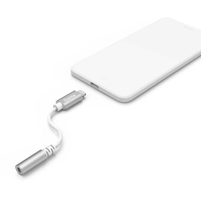 Adaptor audio HAMA 201523, Lightning - Jack 3.5mm, alb WALTI