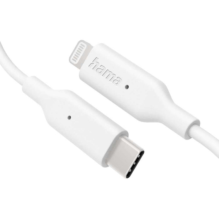 Cablu date HAMA 201598, USB-C - Lightning, 1m, alb WALTI